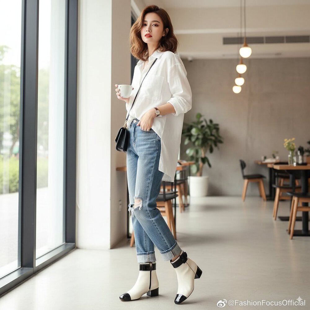 Bally Ankle Boots Jay Leather Beige Black